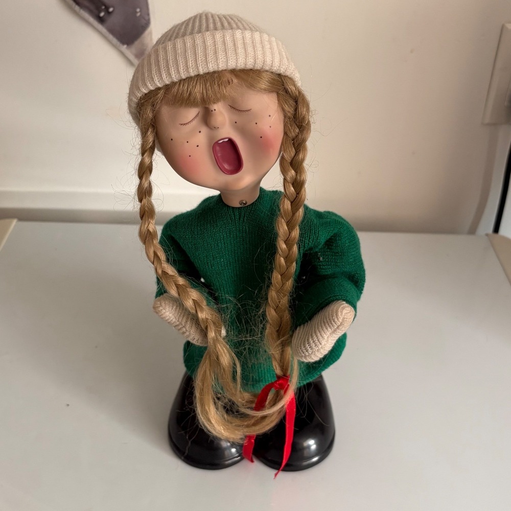 Vintage 1985 Caroling Kids Sandra Lee Animated Singing Girl Christmas Tested